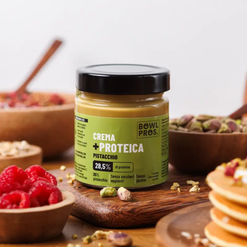 pistacchio (2) Crema proteica al pistacchio - Senza zuccheri 200gr Bowlpros