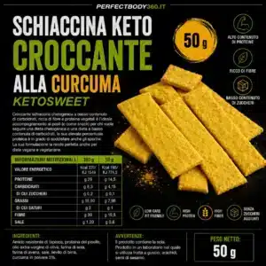 Schiaccina keto croccante alla curcuma Ketosweet 50gr
