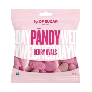 Berry Ovals Caramelle morbide fragola e melograno 50gr - Pandy