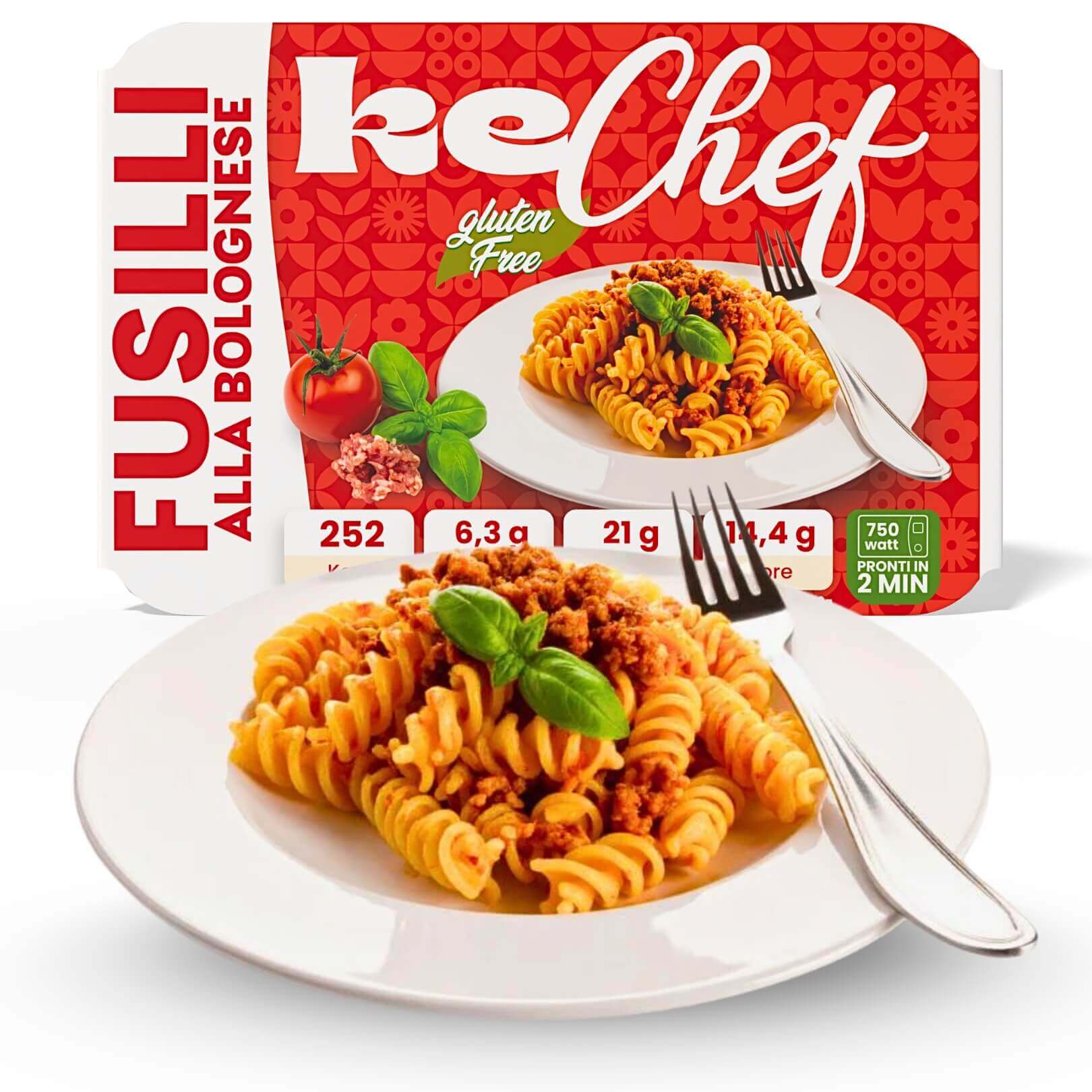 Kechef-piatti-pronti-dieta-chetogenica-glua_23_1 Fusilli keChef alla bolognese Pronti Pronti 150gr Glua