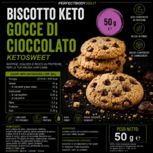Biscotto Keto gocce di cioccolato 50gr Ketosweet