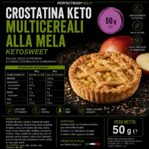 Crostatina Keto Multicereali alla Mela 50gr Ketosweet