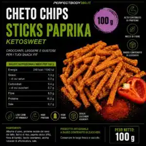 Cheto Chips Sticks Paprika 100gr Ketosweet
