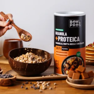 Protein Granola Caramello, Frutta secca & Cioccolato - Low Sugar 500gr Bowlpros